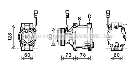 AVA QUALITY COOLING Компрессор, кондиционер SUK080